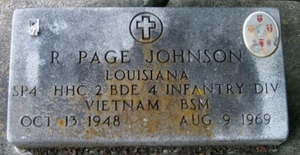 johnson raymond grave marker