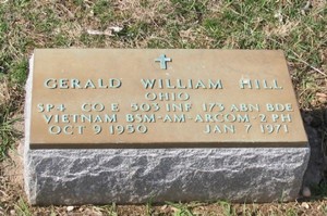 Hill grave marker