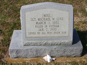 Lyne grave marker