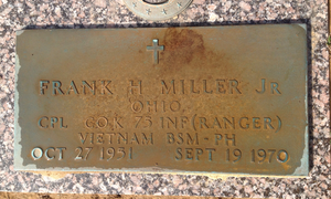 Miller grave marker