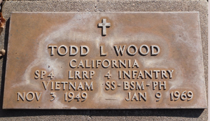 Wood grave marker